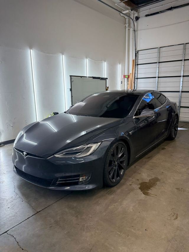 Dark gray Tesla Model S with Phantom Tint