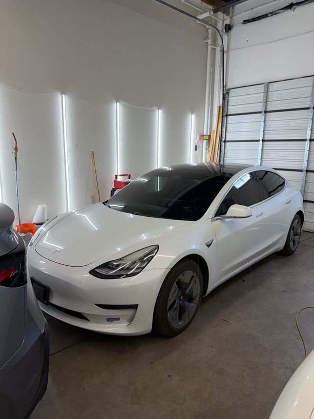 White Tesla Model 3 with Phantom Tint
